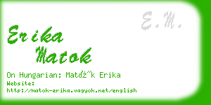 erika matok business card